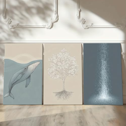 Peinture abstraite haut de gamme ensemble de 3 toiles 50x70