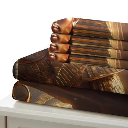 Parure de lit 3 pièces 260x220cm en microfibre 3D Ancientpharaoh - 7