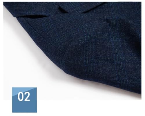 ERFMFKL Men Two-Color Striped Blazer Jacket for Single Breasted Business Wedding Party Banquet4