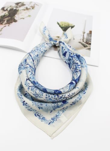 Image of ANDANTINO 100% Mulberry Silk Scarf -21 inch Square Neckerchief with Gift Packed