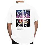 Caractéristiques: Ce tee shirt imprimé oversize pour homme présente un motif élégant et tendance. Le motif est lumineux, clair et accrocheur. Vos hauts seront plus personnels et amusants, ils sont très accrocheurs et ont fière allure dans la foule