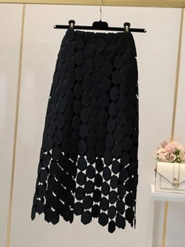 LIXINGHEITANG Mid-Length Skirt Women Summer Waisted Slim A-line Skirts4