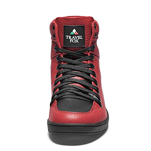 Image of TRAVEL FOX Unisex Classic 900 Nappa Leather Round Toe Lace-Up High-Top Sneakers