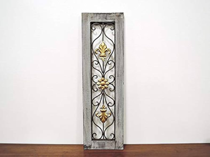 アンティーク インテリア ウォールデコレーション Amazon.co.jp: フルールロング ウォールデコレーション アイアン