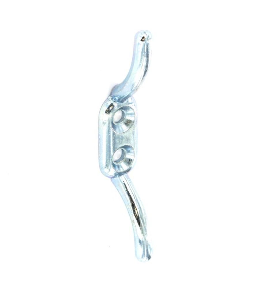 Washing Line Cleat Hook Silver - 110mm / 4.5"