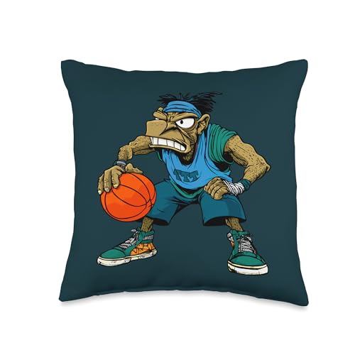 Basketball Rapper Throw Pillow