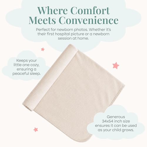 Image of Caden Lane Baby Swaddle & Receiving Blanket, Soft, Breathable & Temperature-Regulating Bamboo Viscose Fabric for Swaddling Newborns, Gender Neutral Infant Blanket for Boys & Girls