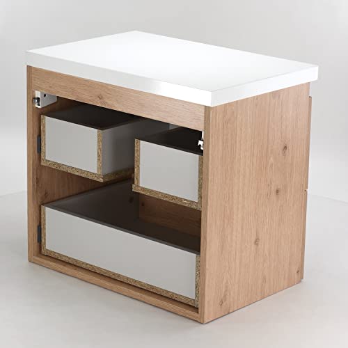 Mobile sottolavabo con piano lavabo, set di mobili...