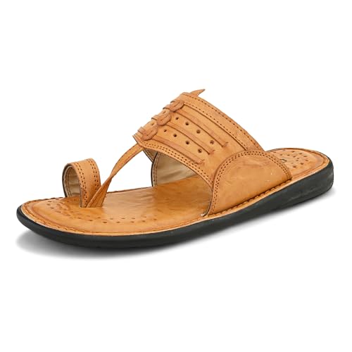 Centrino Men's Slippers | Kolhapuri Style Chappals with Soft Cush...