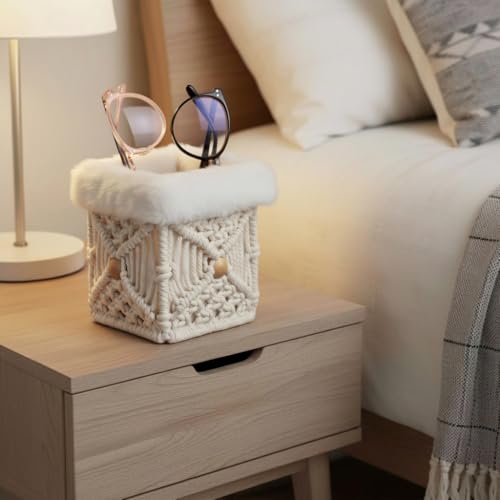 Image of NiHome Eyeglass Holder Stand with Plush Lining, Scratch-Free Soft Interior, Space-Saving Storage for Glasses, Remotes