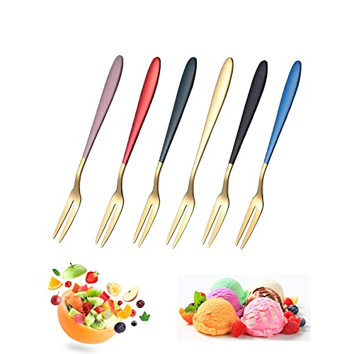 Image of Stainless Steel Fork Set for Dessert Cake Fruit Salad Appetizer, Small Food-Grade Pastry Forks Mirror Polished Reusable, Dishwasher Safe Silver Metal Forks for Home Kitchen Party Pack of 8