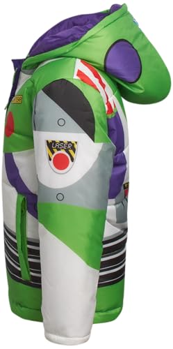 Disney Boys' Puffer Jacket - Cozy Full Zip Up Hooded Mickey Mouse, Cars and Buzz Lightyear Jackets for Boys (Sizes: 2T-7)4