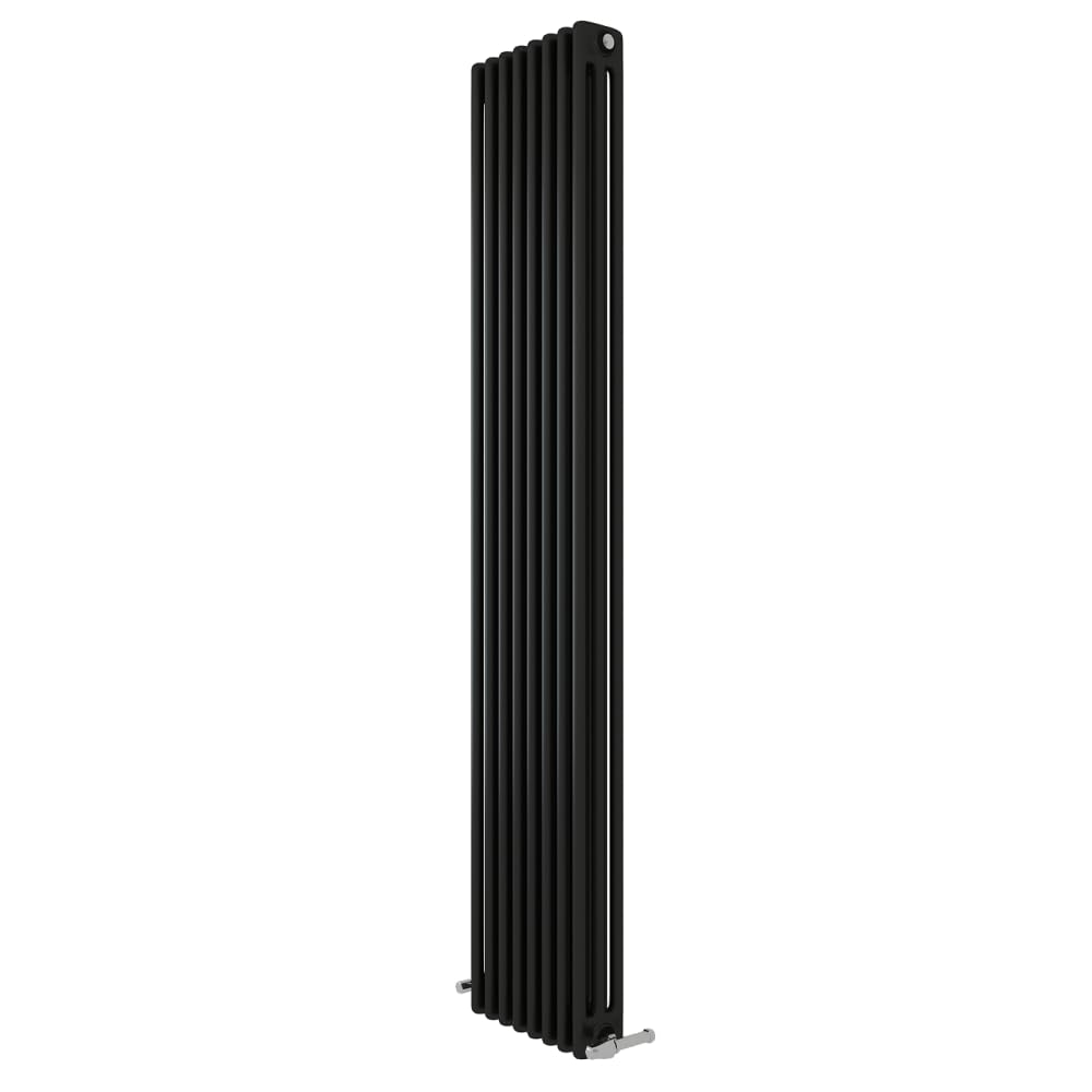 iBathUK Regency Wall-Mounted Vertical 3 Column Radiator, Steel Cast Iron Style High Thermal Output Hydronic Central Heating, Traditional Designer Radiator in Matt Anthracite, 1800 ร 380mm โ image 1