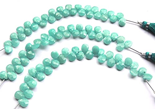 Amazonite poire facettée LKBEADS perles 8-10mm pour création bijoux