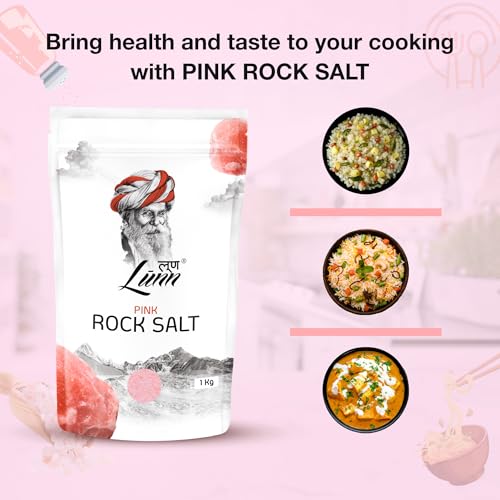 Image of LUNN 100% Pure Himalayan Pink Rock Salt (Sendha Namak) | Pack of 2 x 1kg | Chef Special Gourmet Grade from Himalayas | Natural Mineral-Rich Salt | Unrefined, No Additives | All-Purpose Cooking & Daily Seasoning
