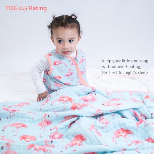Image of LollyBanks Sleep Sack, 100% Cotton Neutral Baby Sacks, 0.5 TOG Sleep Sacks Lightweight with 2-Way Zipper