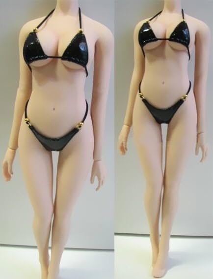 Bikini noir 1/6 pour shooting photo de vos figurines de plage