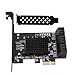 Produktbild ciciglow PCIe SATA-Karte,6 Port mit Low-Profile-Halterung,6 Gbit/s SATA 3.0 Controller PCI Express Expression Card,Marvell 88SE92xx+109X,Unterstützt 4 SATA 3.0-Geräte für SATA6G 3G 1.5G