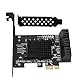 ciciglow PCIe SATA-Karte,6 Port mit Low-Profile-Halterung,6 Gbit/s SATA 3.0 Controller PCI Express Expression Card,Marvell 88SE92xx+109X,Unterstützt 4 SATA 3.0-Geräte für SATA6G 3G 1.5G