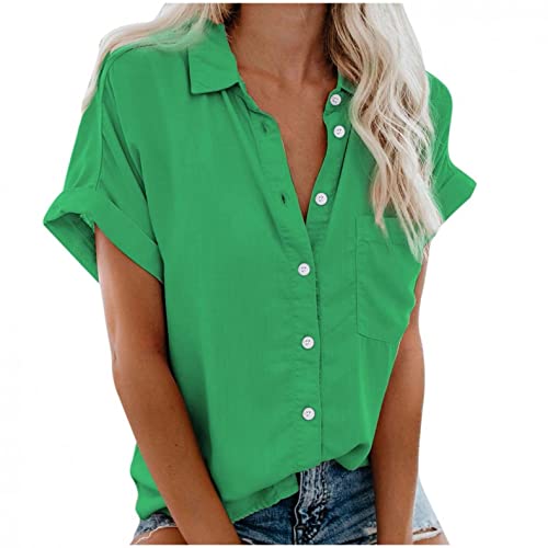 Look Stylish While Keeping It Simple Kelly Green Button Down Shirt