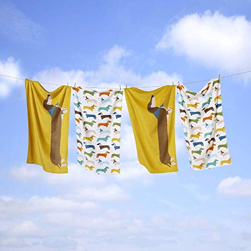 Rapport Dackel-Handtuch, 100% Baumwolle, Mehrfarbig, 70 x 120 cm