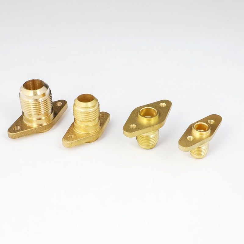 1PC Brass Air Conditioner Forged Imperial Male Thread to Welding Flange base Valve Flare Connecting Pipe Fitting Adapeter (Size : 9.52mm)