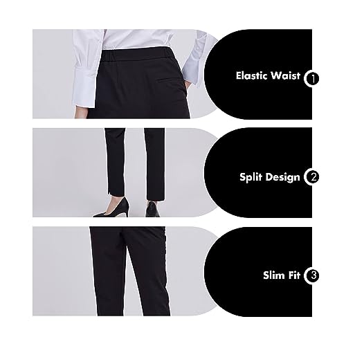 ASSUAL Women's Straight Leg Pants, Business Casual Trousers for Women3