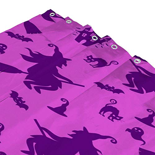 Rideau de douche lavable en machine CHEHONG en polyester imperméable violet vif - 4