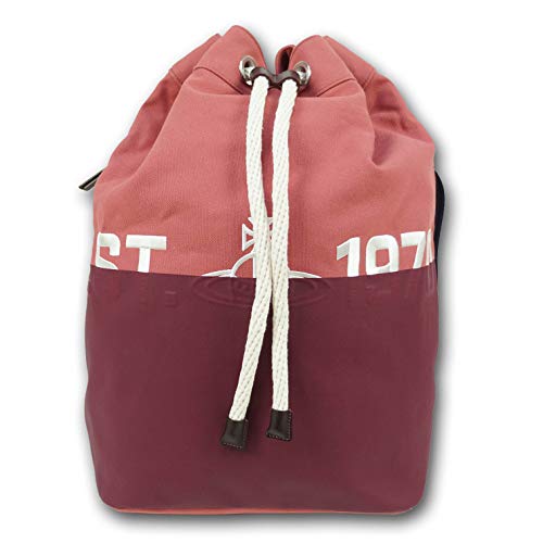 (ヴィヴィアンウエストウッド) Vivienne Westwood コットン/牛革 エンブロイダー ２WAYバッグ メンズ レンガ色 日本製