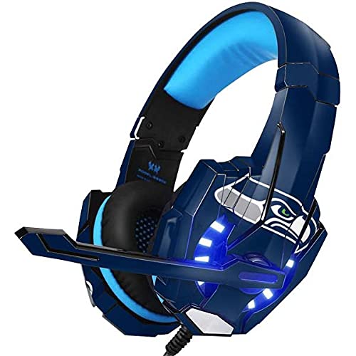 Skinit Decal Skin Compatible with BENGOO G9000 Gaming Headset - Officially Licensed NFL Seattle Seahawks Large Logo Design