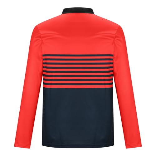 Camisetas masculinas com rede de pesca gradiente, manga comprida, gola alta, treino, atlético, verão