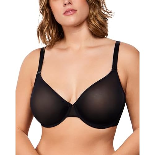 HSIA Minimizer Bras for Women Full Coverage Underwire Unlined Convertible | Plus Size for Big Busted, Soft Breathable Mesh, Multiway Straps, Back Fat Smoothing, Low Gore, Supportive, Lifting
