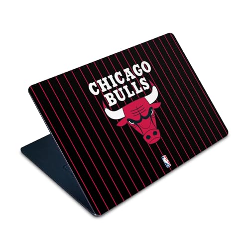Skin vinyle MacBook Air 15 M2 autocollant protection Chicago Bulls noir fines rayures NBA