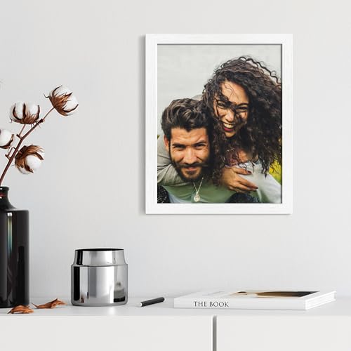 Image of upsimples 8x10 Picture Frame, Wall Gallery Photo Frames with Engineered Wood, White 1 Pack