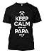Keep Calm And Let Papa Fix It Men's T-shirt (XL, BLACK)