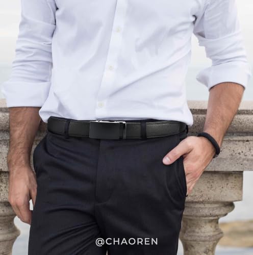 Image of CHAOREN Mens Leather Ratchet Belt - 1 3 /8 inch for Dress Pants