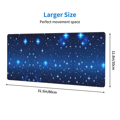 Alfombrilla de escritorio para teclado y mouse grande con diseño de estrellas 3