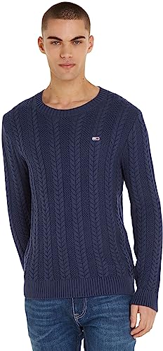 Pull en maille Tommy Jeans homme col rond tricot casual pour l'hiver