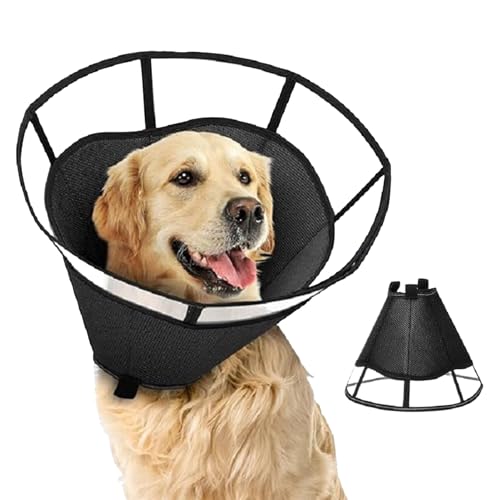 Jeruytgh 犬用エリザベスカラー,調整可能な保護カバー | ペット用カラー | 猫のケアと傷の保護と首のケアと健康維持のために