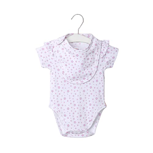 Image of Karrot by Shoppers Stop Printed Cotton Round Neck Infant Girl's Rompers Set