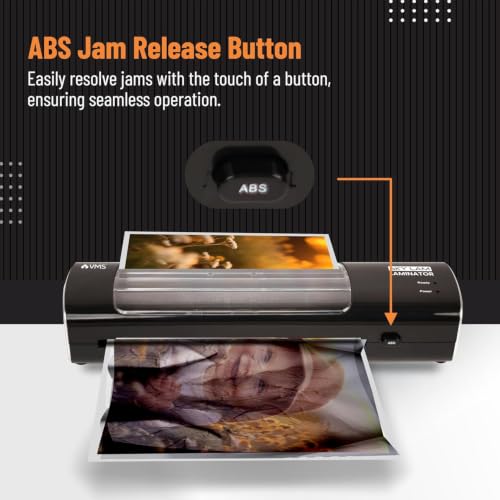 Image of VMS Skylam A4 Lamination Machine | Hot Lamination | 3-5 Min Warm-Up | Transparent Window | Jam Release Button | Photos, ID Cards, Documents & Certificates