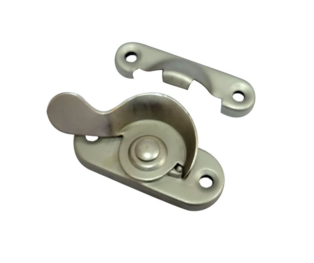 QCAA Steel Window Sash Lock, CTC 2", Satin Nickel, 24 Pack, Made in Taiwan