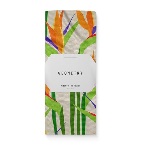 GEOMETRY Spring Kitchen Towels - Quick Dry Microfiber Cloth Spring & Summer Dish Towels for Kitchen Drying - Premium Quick Dry Towel - Paradise Blooming, 18" x 30" - 1-Pack
