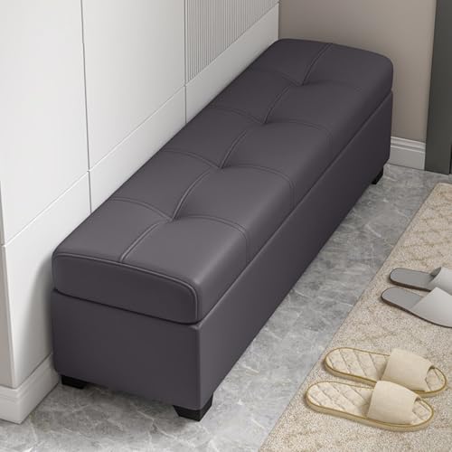 Banco de entrada ultra estrecho para cambiar zapatos, baúl de pasillo con zapatero, dormitorio moderno