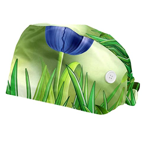 Casquette pour Hommes Femmes avec Motif Fleur de Tulipe, Lot de 2 Chapeaux de Travail Unisexes