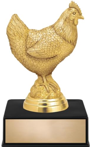 Crown Awards 5.5" Gold Chicken Hen Award with Black Base