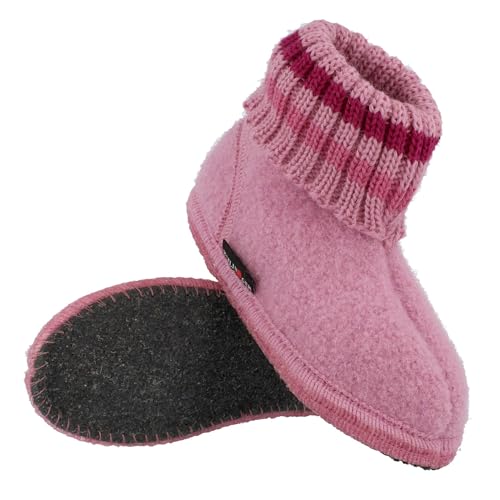 HAFLINGER Huttenschuh Paul K Boys' Slippers Pink 25, Pink, 9 AU2