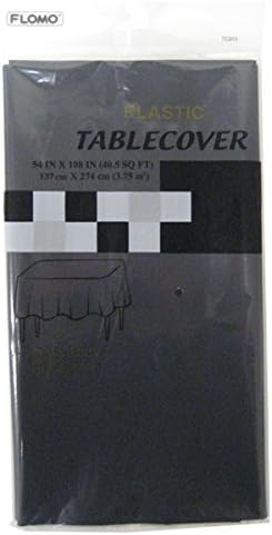 Rectangular Table Cover, 54 x 108", Black
