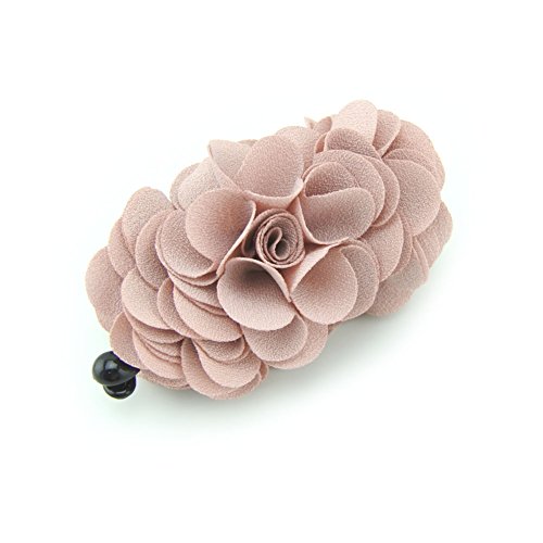 Pince à cheveux rose design floral haut de gamme pour queue de cheval modèle H41