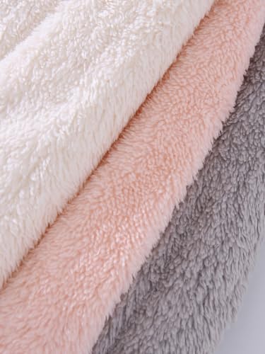 Image of Girls Sweatshirts Quarter-zip Sherpa Fleece Pullover Fuzzy Jacket